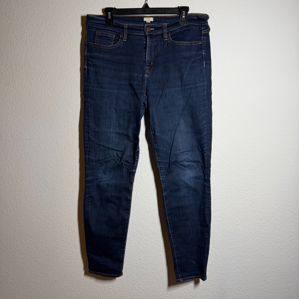 J. Crew Skinny Fit Jeans Mens 34 Blue Denim Stretch Dark Wash Outdoor Streetwear